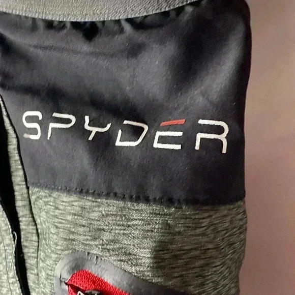 SPYDER ACTIVE MENS SHORTS SIZE XL GRAY BLACK ELASTIC WAIST POCKET POLY SPANDEX - Picture 6 of 12